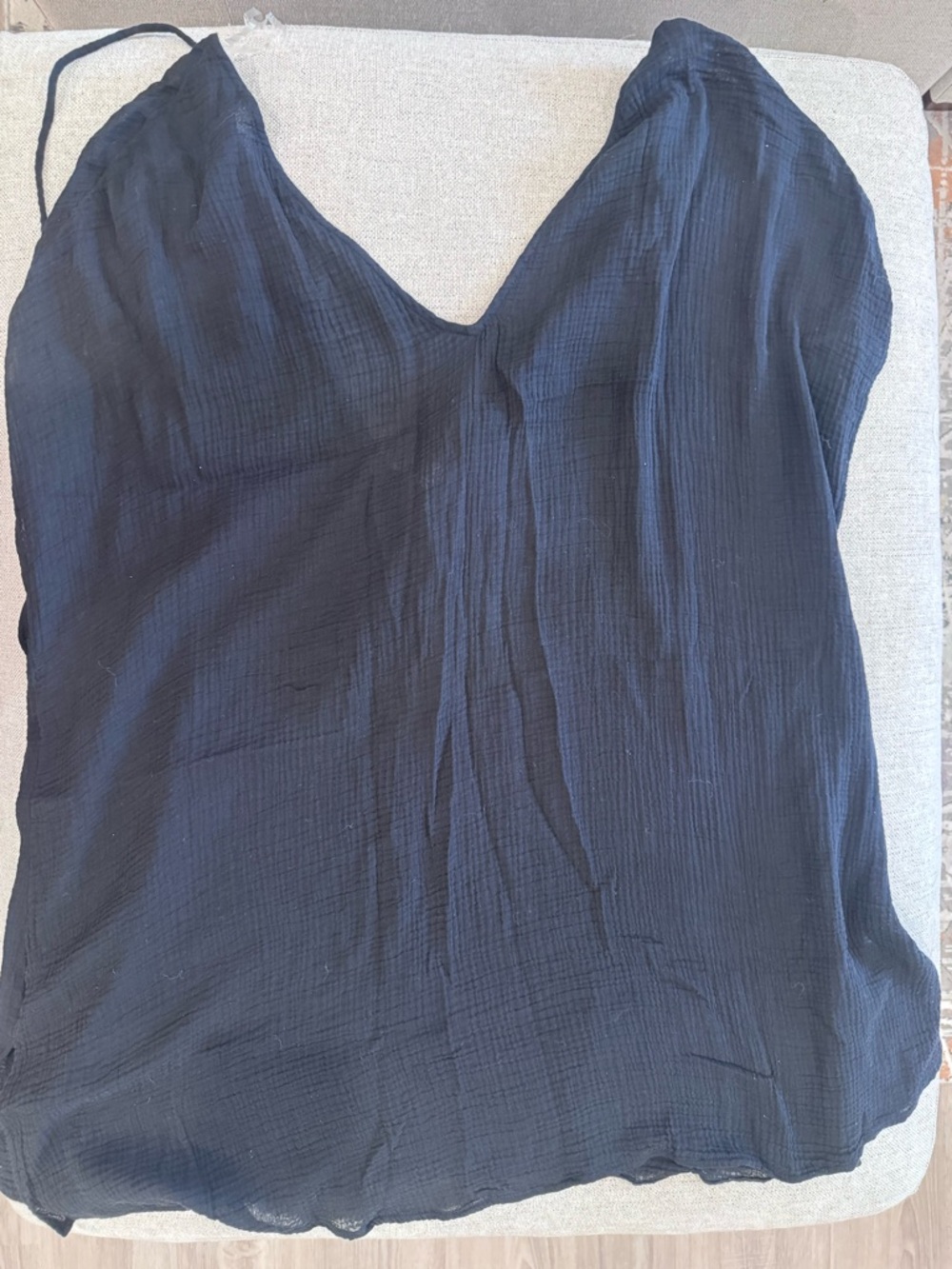 Black Lightweight V-Neck swim coverup